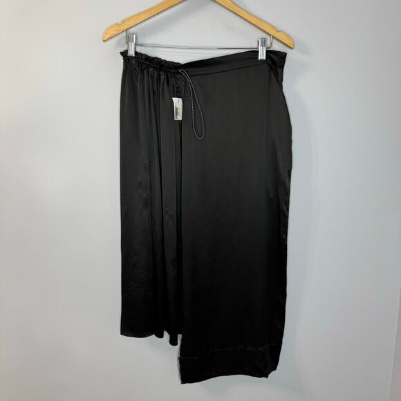 Aries Half And Half Silk Skirt Black Asymmetrical Raw Hem Raw edges Distress 3 - Picture 1 of 16